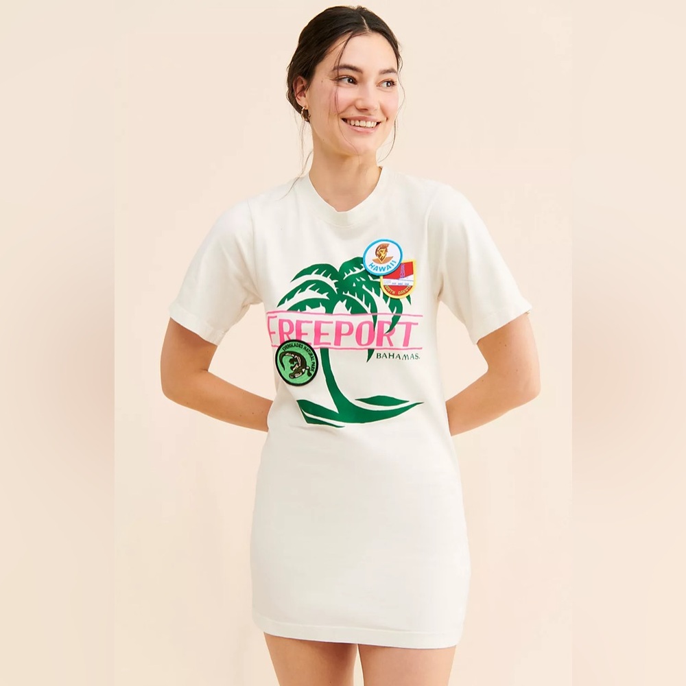 Free People Riley Vintage Traveler's T-Shirt Dress